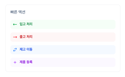 빠른 실행 버튼 4개